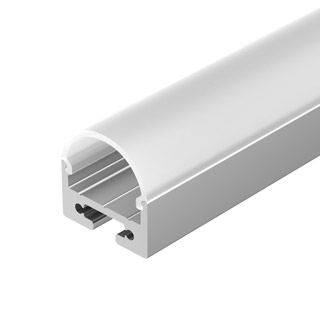 Профиль с экраном SL-LINE-2011M-2500 ANOD+OPAL ROUND (Алюминий)