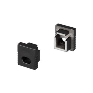 Заглушка SL-MINI-8 BLACK с отверстием (Пластик)