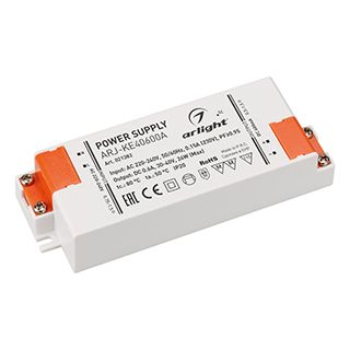 Блок питания ARJ-KE40600A (24W, 600mA, PFC) (IP20 Пластик, 5 лет)