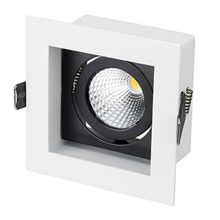 Светильник CL-KARDAN-S102x102-9W Warm (WH-BK, 38 deg) (IP20 Металл, 3 года)