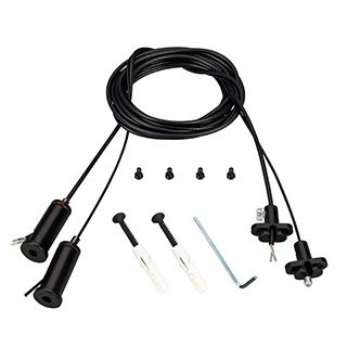 Подвес токопроводящий ARL-2x2m Set BLACK (Pad 15x2mm, 2x20AWG) (провод 2x0.5)