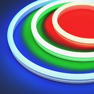 Светодиодная лента герметичная MOONLIGHT-SIDE-B84-12x24mm 24V RGB (12 W/m, IP68, 5m, wire x2)