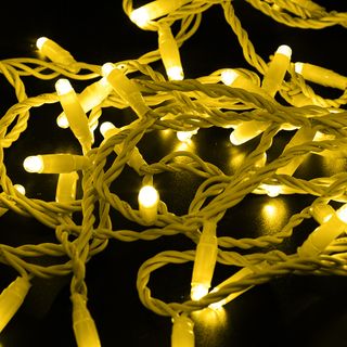 НИТЬ ПВХ 10м (2 модуля x 5м), белый ПВХ, 100 LED Желтый, 24В (нужен трансформатор 531-100/531-200)