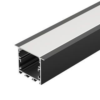 Профиль LINIA49-F-M-3000 BLACK (Arlight, Алюминий)