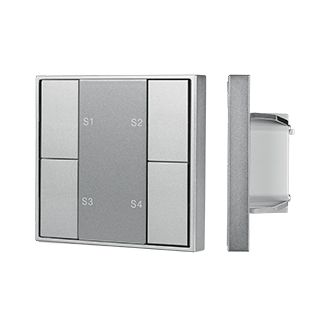INTELLIGENT ARLIGHT Кнопочная панель DALI-201-23-1G-4SC-IN Silver (BUS, Frame) (IARL, IP20 Металл, 3