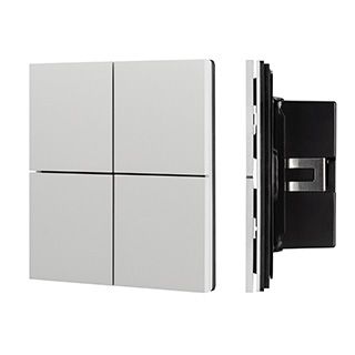 INTELLIGENT ARLIGHT Кнопочная панель KNX-304-23-IN Silver (BUS, Frameless) (IARL, IP20 Металл, 2 год