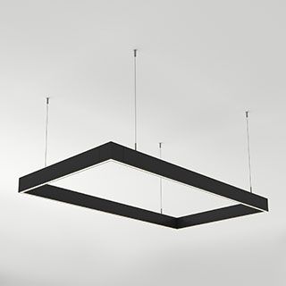 Светильник ALT-LINEAIR-RECTANGLE-FLAT-UPDOWN-DIM-1375x785-140W Day4000 (BK, 100 deg, 230V)
